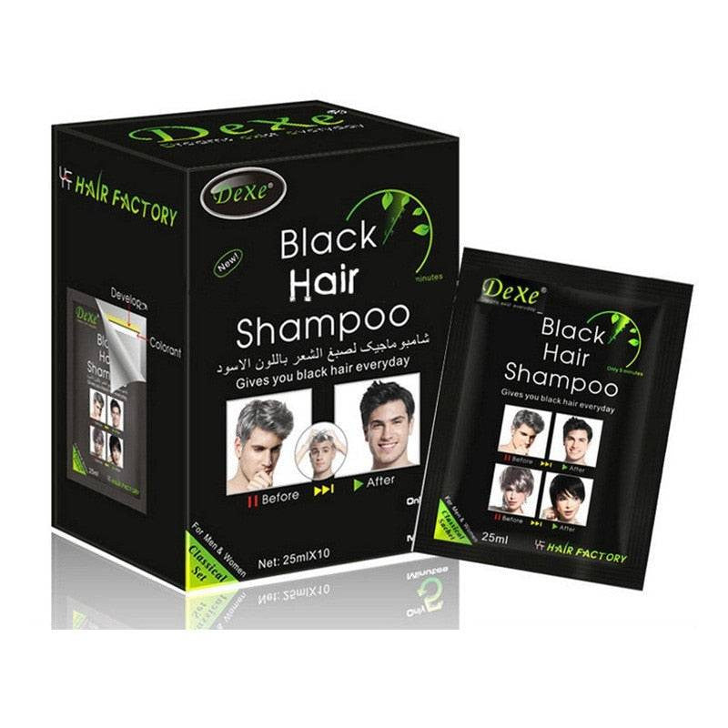 Shampoo Tinte Negro Instantáneo